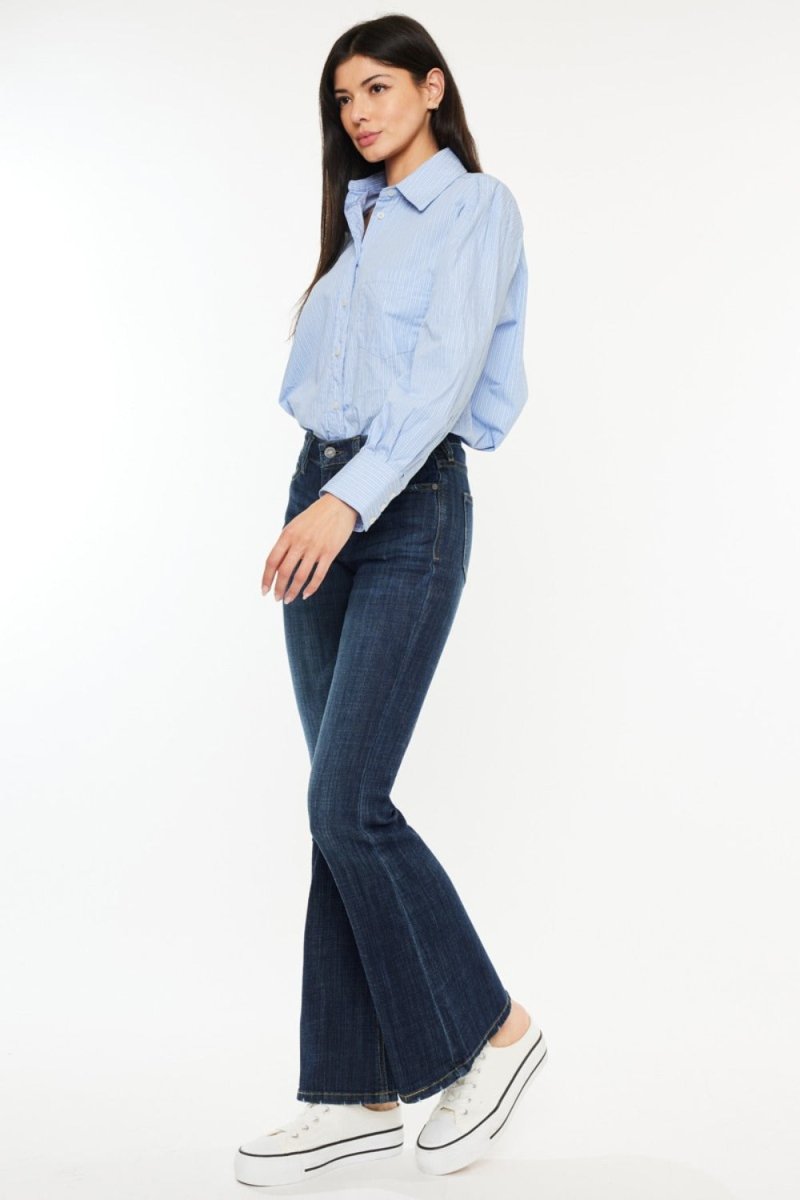 Kancan Full Size Mid Rise Flare Jeans - Bottoms Sale